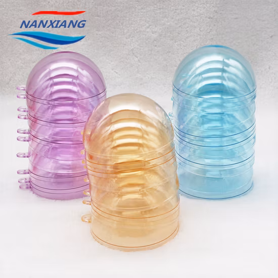 Boule d'ornement de noël ouvrable, sphère creuse en plastique transparent acrylique